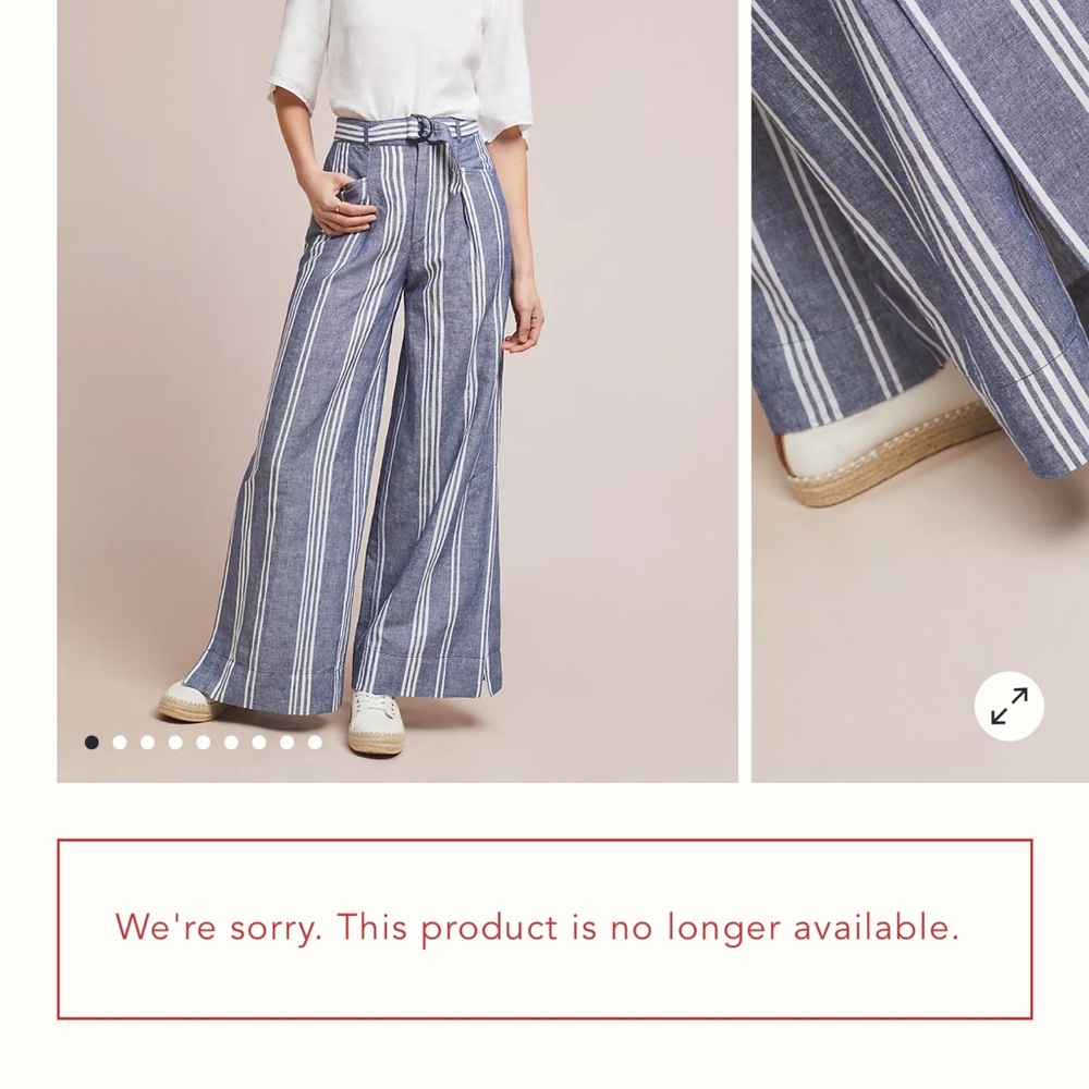 Anthropologie wide leg striped pants